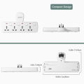 Lencent 4 in 1 Universal Plug Extension Wall Plug with Individual Switches, 4 Outlets, Multi Plug Outlet, Power Plug Adapter, Multiple Socket Charger Extension for Home, Office, Travel.