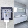 SUER 1Pcs Bathroom Wall Socket Waterproof Box Power Outlet Supplies Electric Plug Cover Switch Protective Cover 86 Type Wall Self-Adhesive Splash-Proof Box Protection Socket/Multicolor. 