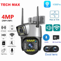 V380 Dual-Lens WIFI IP Camera Outdoor Waterproof 4MP Auto Tracking Color Night Vision Two Way Audio CCTV Camera. 