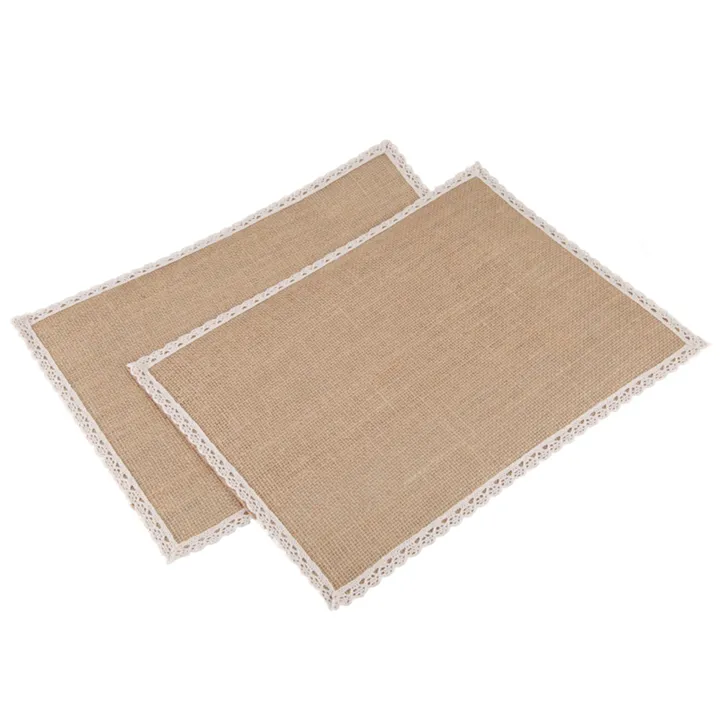16Pcs%20Linen%20Table%20Mat%20Lace%20Placemat%20Set%20Natural%20Jute%20Woven%20Tableware%20Mat%20Wedding%20Party%20Decoration%20-%20Image%202