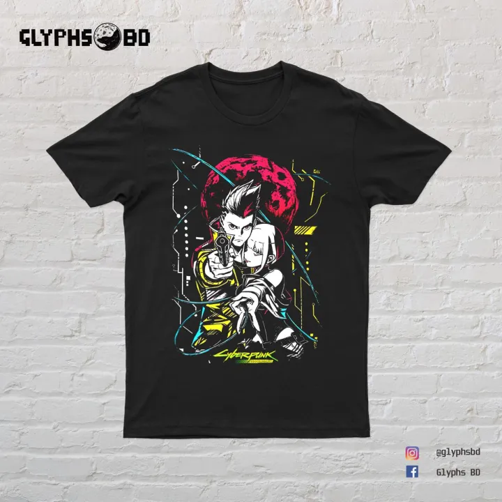 Cyberpunk Edgerunner Anime T-shirt By Glyphs BD