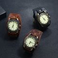 Boho Handmade Sew Wide Belt Strap Leather Men Pointer Watch Bracelets For Women Male Punk Vintage Jewelry.
