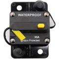 30 Amp Circuit Breaker 12V- 48V DC Manual Reset for Trolling Motor Rv Marine Boat Vehicles System Protection (30A). 