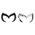2x Black/Silver Evil M Logo Emblem Badge Decal for Mazda All Model Car Body Rear Trunk Decal Sticker Nameplate Decor. 