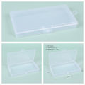PP Transparent Plastic Large Rectangular PP Empty Box Mask Storage Box. 
