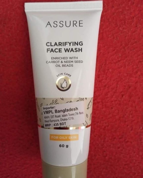 Assure%20Clarifying%20Face%20wash%2060g%20India.Ingredients:%20Carrot,%20Neem%20Seed%20Oil%20-%20Image%204