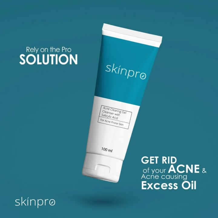 SKINPRO ACNE Clearing Gel Cleanser - Face Wash 100ml