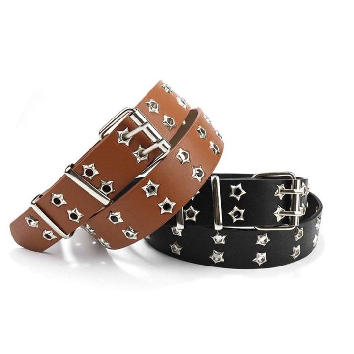 belt%20for%20women%20new%20%20sale%20y2k%20belt%20belt%20for%20women%20for%20pants%20Adjustable%20Trendy%20Wide%20Side%20For%20Man%20Star%20Hole%20Dresses%20Belt%20Accessories%20Waist%20Strap%20Double%20Grommet%20Hole%20Korean%20Waist%20Belts%20Women%20Waistband%20-%20Image%203