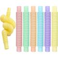 6pcs Mini Pop Tubes Sensory Fidget Toys Colourful Sensory Toys Pipes Pull Tubes Stretch Tubes Pastel for Toddler Baby Kids. 