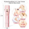 Facial Hair Removal for Women, 4 in 1 Professional Electric Razor Shaver for Women Waterproof Hair Remover Kit with Nose Hair Trimmer Eyebrow Trimmer USB Rechargeable Ladies Body Hair Trimmer Hair Removal Device Appliances Lady Shaver. 