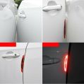 Universal 3D Car Door Edge Anti-Collision Strip Protector Guard Reflective Stickers (4pcs Combo). 