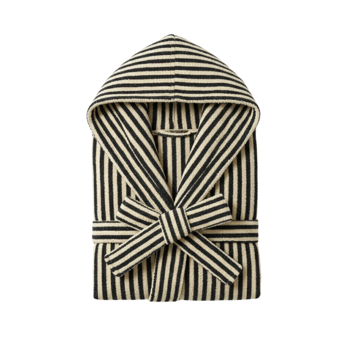 Luxury Cotton Bathrobes – 100% Terry Cotton Soft & Absorbent SPA & Home Robes with Hood, Belt & Pockets Striped Collection