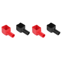 2 Pair Red+Black Car Battery Terminal Covers Insulation Caps Positive+Negative Prevent From Creeping Outward.