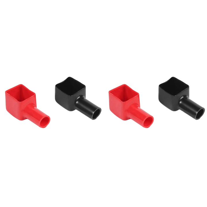 2 Pair Red+Black Car Battery Terminal Covers Insulation Caps Positive+Negative Prevent From Creeping Outward