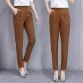 Understated -Ladies Formal high waist office pants for women Elegant Straight trousers casual Women Business Suits For women- Progressively Better.