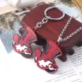 Japanese Game Persona 5 P5 Keychain Take Your Heart Logo Red Hat Key Chain for Women Men Car Keyring Choker Souvenir Gift. 