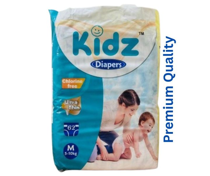 Kidz Diapers Belt Size - M (5-10kg) -62pcs