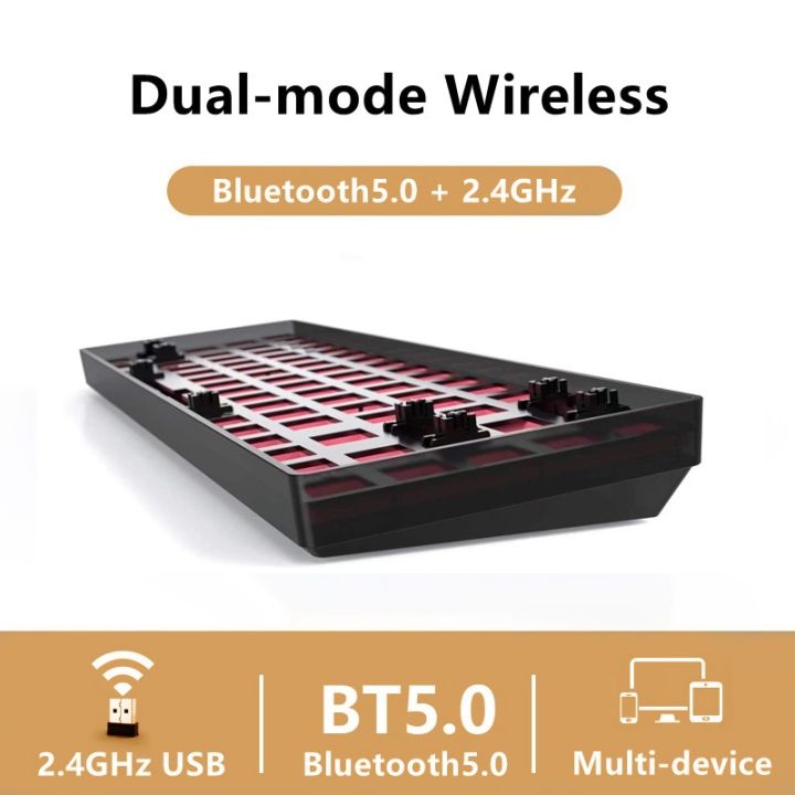 Teamwolf CIY Tester 68 Keyboard Kit GK68 65% Layout 2.4G/Bluetooth ...