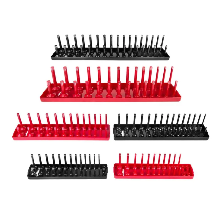 KOGEEK%206PCS%20Socket%20Storage%20Tray%20Suit%201/4in,%203/8in,%201/2in%20Drive%20Deep%20And%20Shadow%20Socket%20Mounts%20Applicable%20For%20Tool%20Case%20-%20Image%202