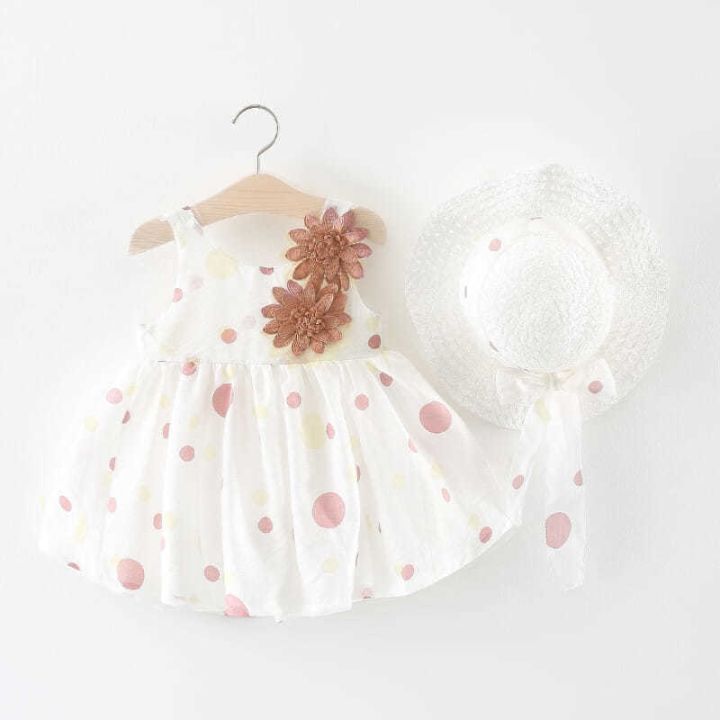 2022%20Summer%20Newborn%20Baby%20Clothes%20Baby%20Girl%20Clothes%20Cute%20Print%20Sleeveless%20Cotton%20Beach%20Dress%20+%20Sun%20Hat%20Princess%20Dresses%20-%20Image%205