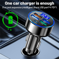 5 in 1 Car Auto Charging Plug Adapter LED Digital Display 15W Car Charger Adapter Fast Charging Easy Install Easy to Use. 