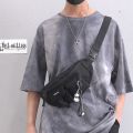 Pouch Bag Chest Bag Trendy Men's Chest Bag Fashion Personality Boys' Small Satchel Leisure Messenger Bag Men's Ins Trendy Waist Bag Men's Single Shoulder Bag Bag Bag Lelaki Porch Bag Waist Bag. 