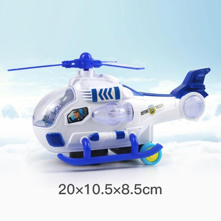 【Serendipity party】Electric Universal Music Helicopter Flashing Rotation Airplanes Gift for Kids Children