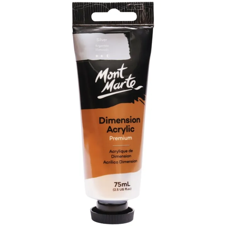 Mont%20Marte%20Dimension%20Acrylic%20Paint%2075ml%20Tube%20-%20Silver%20-%20Image%202