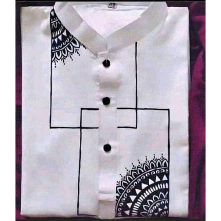 Hand Paint Punjabi For Man New Khadi Panjabi Collection For Men New Exclusive Collection For Men 2022 Hand Painted New Special Panjabi For Man Hand Painted Fabric Design On Punjabi New Panjabi Puja Collection 2021 - কাপল ড্রেস শাড়ি