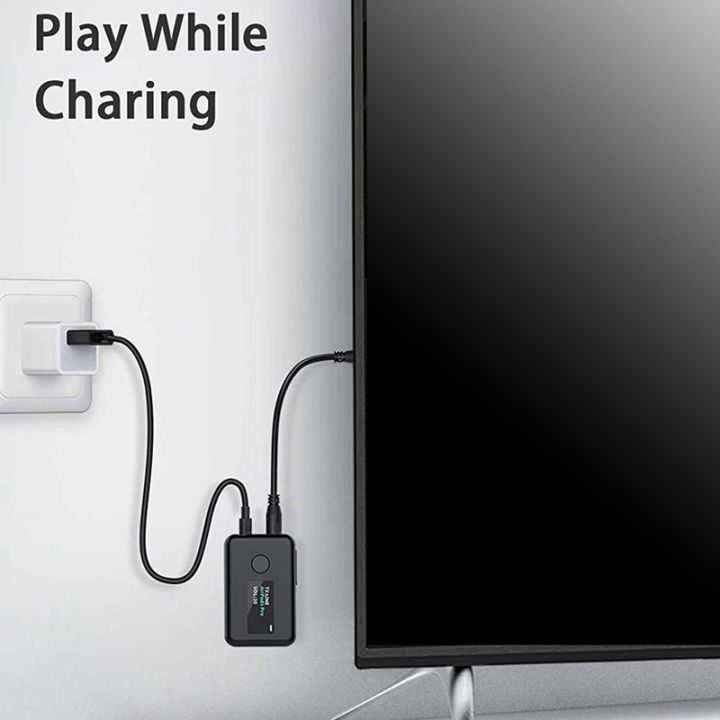 (New)Bluetooth%205.0%20tranmitter%20&%20receiver%20with%20OLED%20Creen,%202-in-1%20wirele%203.5mm%20Bluetooth%20adapter,%20low%20later%20-%20Image%203