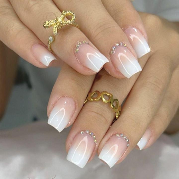 24pcs%20Nail%20Art%20Designs%20Nail%20Extensions%20Press-on%20Nails%20White%20%20%20Square%20Nails%20French%20Nail%20Design%20False%20Nails%20-%20Image%204