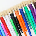 Children's graffiti pig bristle oil paintbrush set of 10 pieces set of color round flat head peak head plastic rod brush.