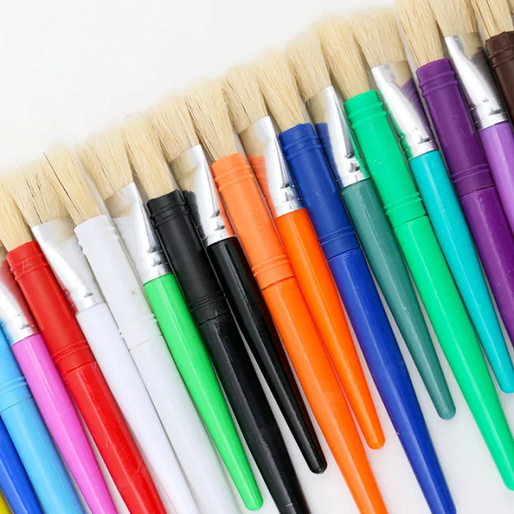 Children's%20graffiti%20pig%20bristle%20oil%20paintbrush%20set%20of%2010%20pieces%20set%20of%20color%20round%20flat%20head%20peak%20head%20plastic%20rod%20brush%20-%20Image%204