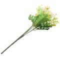 Artificial Fake Daisy Flower Indoor Outdoor Hanging (White Green). 