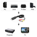 HDMI to AV Scaler Adapter HD Video Composite Converter Box HD to RCA AV/CVSB L/R Video 1080P 4K30HZ Support NTSC PAL.
