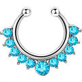 1PCS Crystal Nose Ring Septum Jewelry Non Piercing Bat Nose Ring Septum Cuff Earring Rook Faux Nose Piercing Clip On.