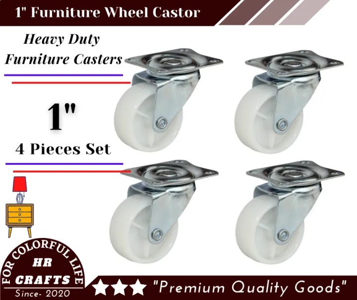 Universal%20Swivel%20Casters%201"%204PC-Furniture%20Wheel%20Castor%20White%20PP-%20Nylon%20Dual%20Roller%20Wheel%20For%20Platform%20Trolley%20Chair%20Fixed%20Swivel%20-%20Image%205
