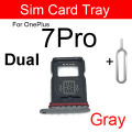For OnePlus 6/6T,OnePlus 7/7Pro,7T/7T Pro Single / Dual Nano Sim Card Tray Holder Sim Adaptor With Free Sim Ejector Pin Replacement Part. 