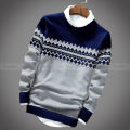 Premium Quality Navy Blue Color Cotton Full Sleeve Sweater for Men. 