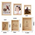 1 Pcs 3 Size Natural Wooden Photo Frame Vintage Multi Online Home Decor Art Wedding Mini Pictures Holder DIY Family Wall Frame.