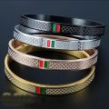 Gucchi Stainless Steel Round Bracelets for Men. 