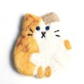 1PC Felted Wool Cat Coasters Cute Animals Handmade Coasters Ins Kitten Cup Pad Home Photo Props Dining Table Decoration.