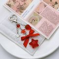 Fashion Bag Charm Keychain - Acrylic Pendants with Flower, Star, Love, Bow & Strawberry for Women's Bags, Backpacks & Pants. 