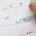 Dot Pen Double-Headed Dot Pen Watercolor Drawing Pen Student Journal Writing round-Headed Painting Pen Fluorescent Pen. 