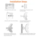 25KM Long Range Wifi CPE 900Mbp 5.8Ghz Wireless Bridge 1000mW High Power Access Point Router 26dBi Gain Wifi Antenna AP. 