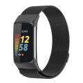 Milan Magnetic Metal Steel Mesh Watch Band For Fitbit Charge 6. 