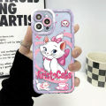 Phone Case for Apple iPhone 14 15 Pro 12 Mini XR X 7 6s 8 Plus SE 13 Pro Max 11 XS Transparent Soft Disney Marie Cat Pink Cover. 