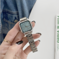 Stainless Steel Watch Women's Ins Style Simple Student Quartz Watch Casual Fashion Versatile Luxury Small Square Wristwatch. 