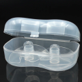 2 Piece Nipple Shield with Carrying Box BreastFeeding Nipple 1box. 