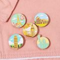 Landmark Building Enamel Pin Brooch Eiffel Tower Big Ben Badge Metal Pin Lapel Clothes Backpack Sweater Accessories Custom Gift. 